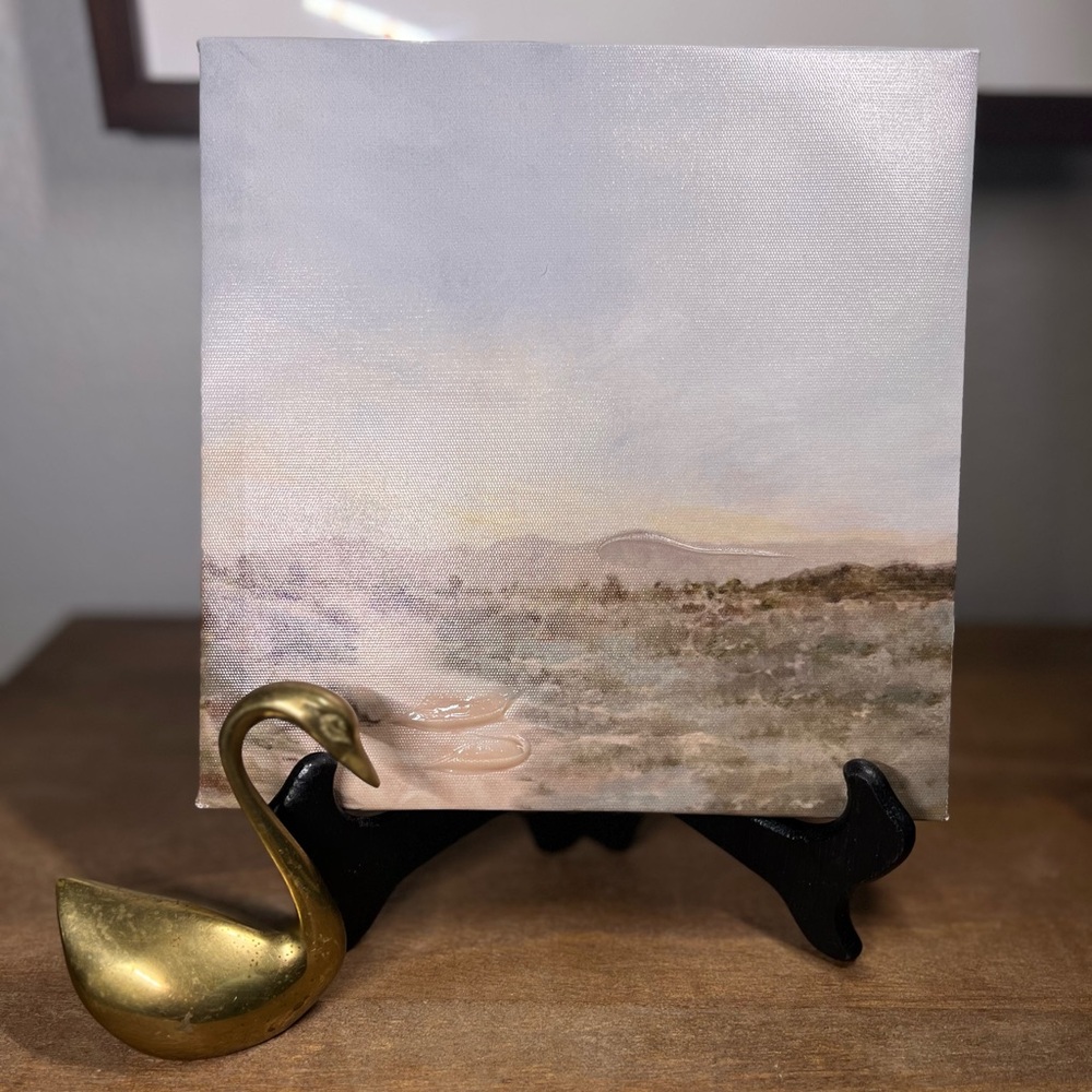 8x8 vintage-style landscape scene canvas print